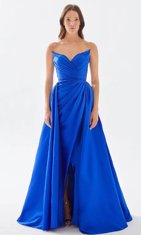 Crazy Deals Tarik Ediz 52126 - Surplice Bodice A-Line Prom Gown