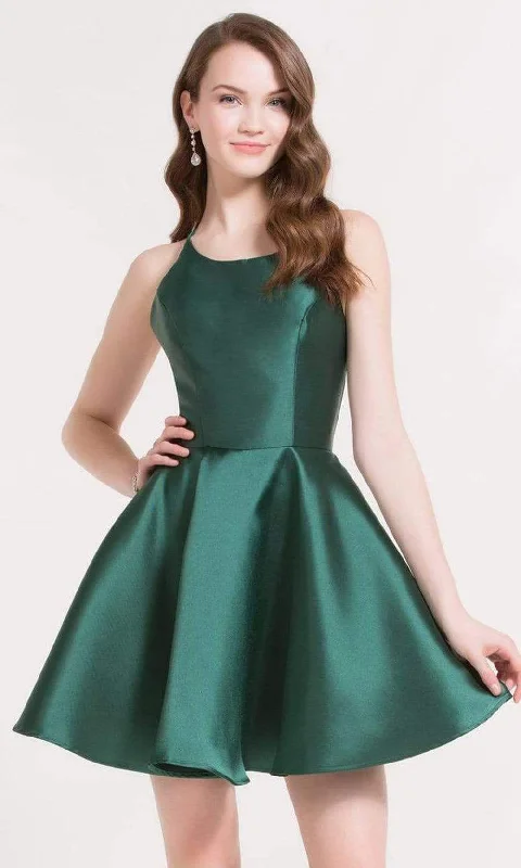 Members Only Alyce Paris - 3703 Strappy Fitted Halter Cocktail Dress