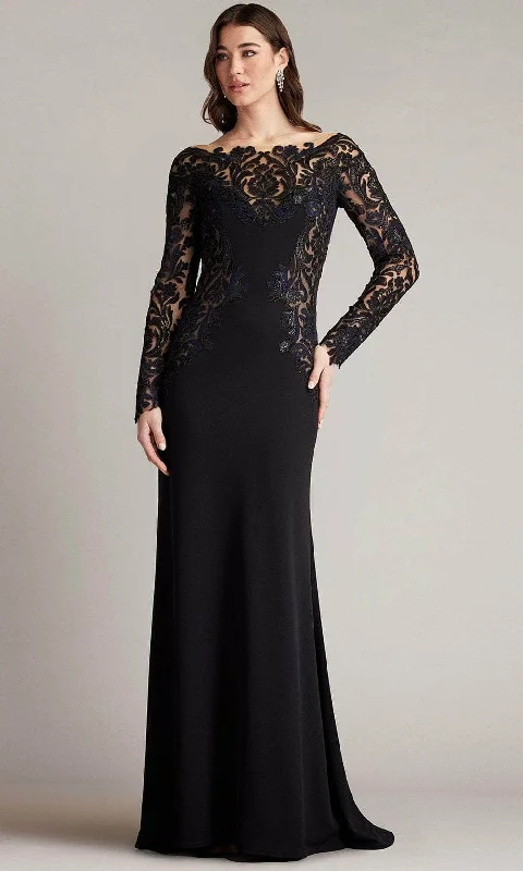 Big Discounts Tadashi Shoji CGB24646L - Long Sleeve Embroidered Gown