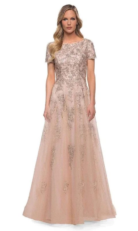 Weekend Flash Sale La Femme - 29290 Floral Embroidered Tulle Mother of the Bride A-line Gown