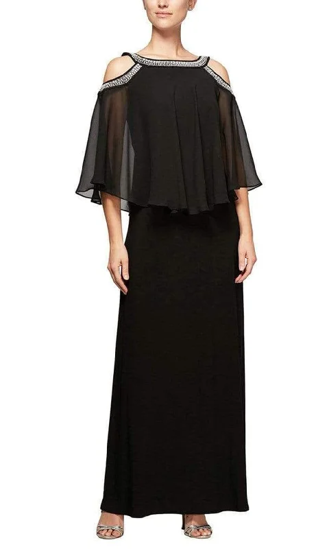 Daily Specials Alex Evenings - 1351319 Beaded Capelet Matte Jersey Dress