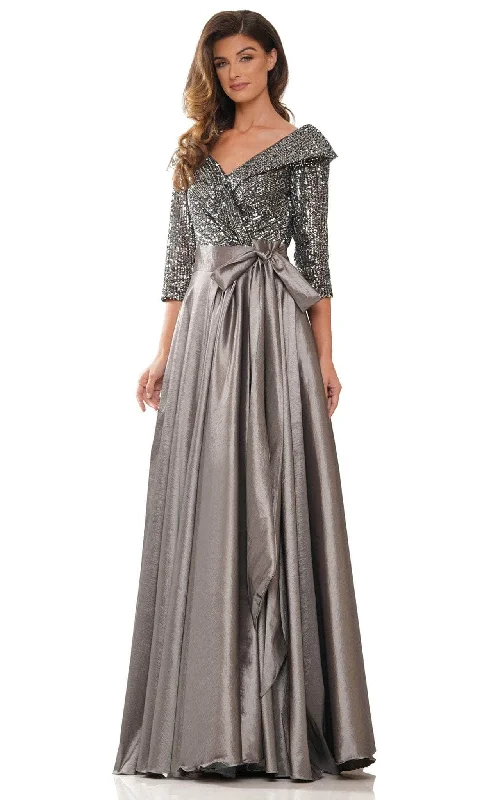 Last Chance Colors Dress M317 - Quarter Sleeved Evening Dress