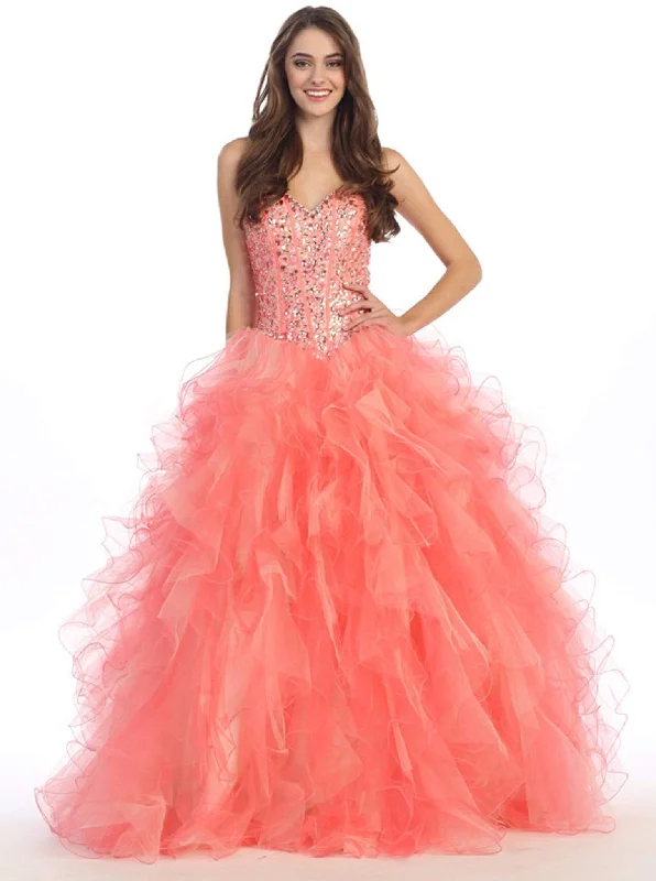 Unmissable Offer Eureka Fashion - Strapless Sweetheart Bejeweled Corset Evening Gown
