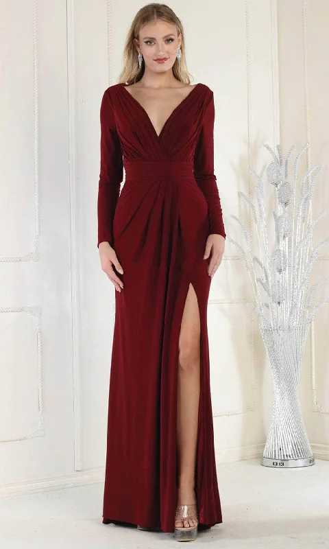 Final Sale May Queen MQ1999 - Plunging Formal Evening Gown