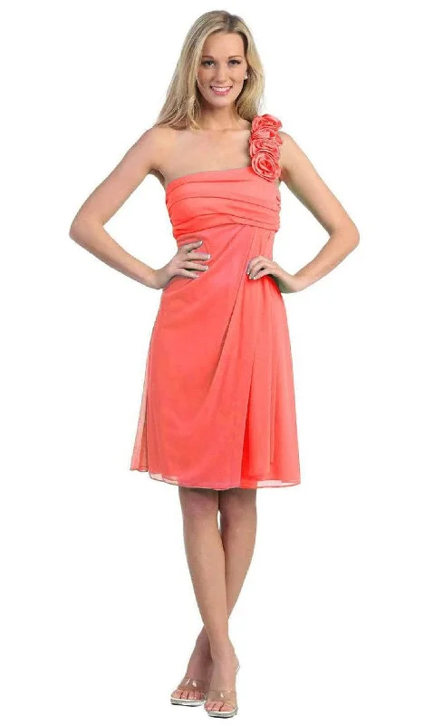 Deal Dash Eureka Fashion - Floral One Shoulder Cocktail Dress 1801