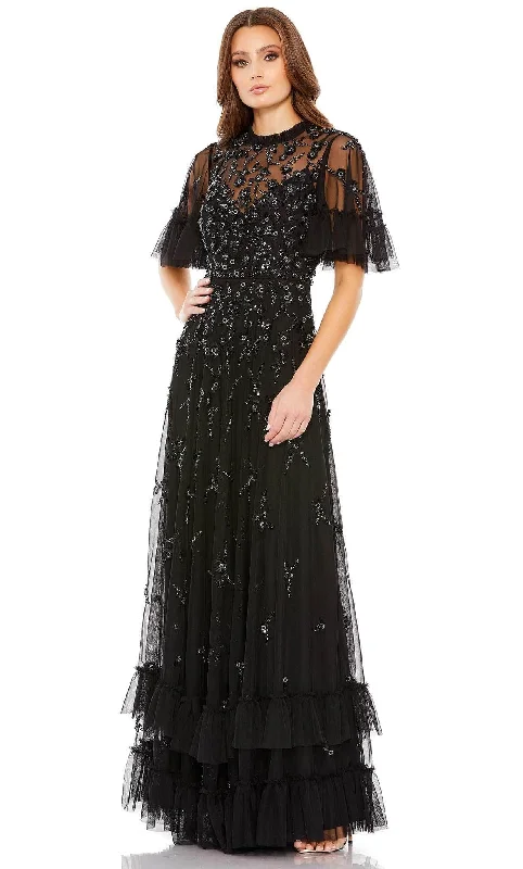 Final Markdown Mac Duggal 9199 - Floral A-line Mother of the Bride Dress