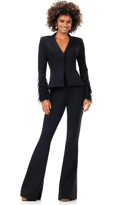 Clearance Sale Ashley Lauren 11315 - Long Sleeve Two-Piece Pantsuit