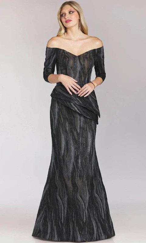 Customer Appreciation Sale Feriani Couture 18212 - Off-Shoulder Quarter Trumpet Dress Customer Appreciation Sale Feriani Couture 18212 - Off-Shoulder Quarter Trumpet Dress