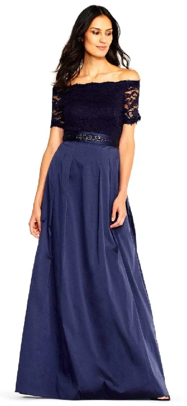 Unmissable Offer Adrianna Papell - AP1E201965 Off-Shoulder Taffeta A-line Gown
