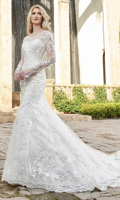 Daily Deals Rachel Allan - Embroidered Illusion Jewel Bridal Gown M792