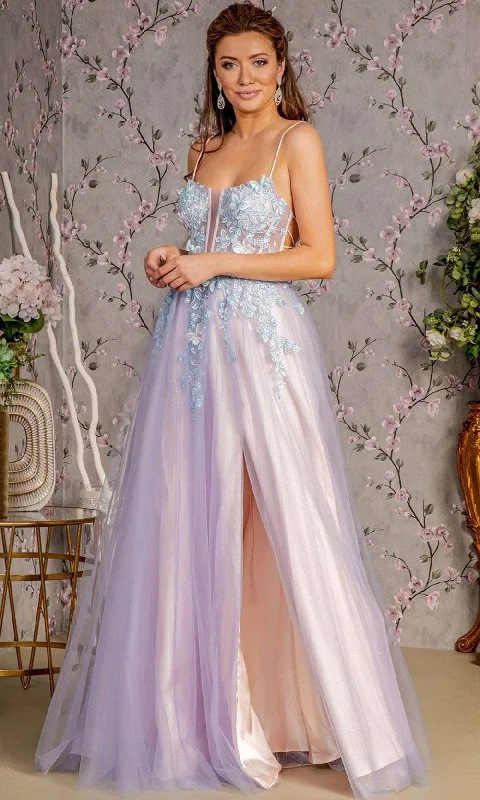 Reduced Prices GLS by Gloria GL3252 - Open Back 3-D Butterfly Prom Gown