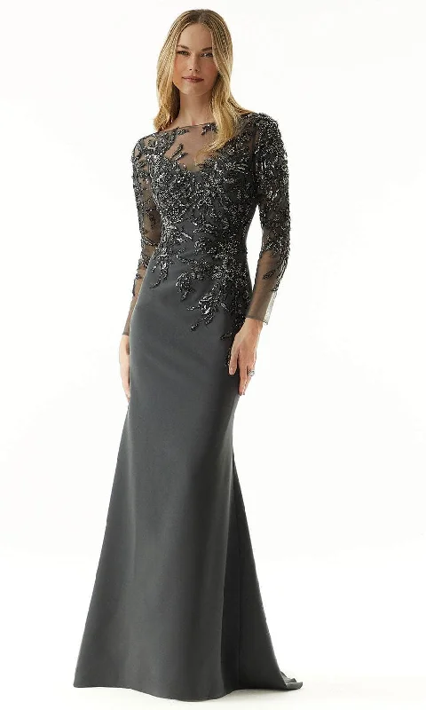 Clearance Items MGNY by Mori Lee 73007 - Beaded Metallic Evening Dress