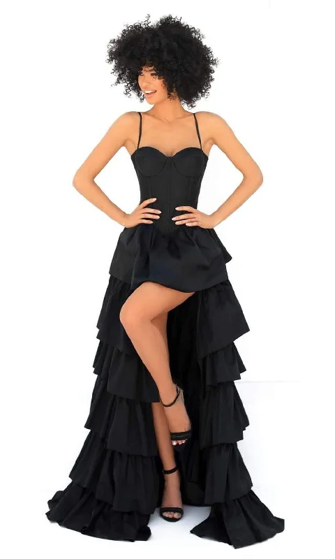 Act Now Tarik Ediz - 51027 Corset Bodice Tiered Gown