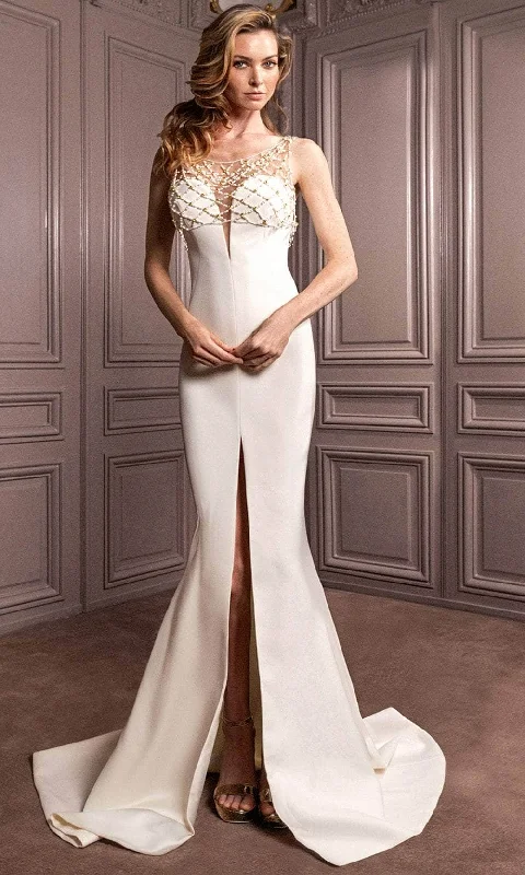 Savings Bonanza Gatti Nolli Couture GA-6999 - Bead Overlaid Evening Gown
