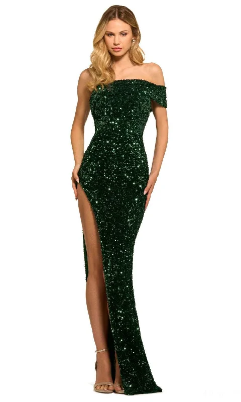Shop and Save Sherri Hill 55520 - Draped One Shoulder Prom Dress