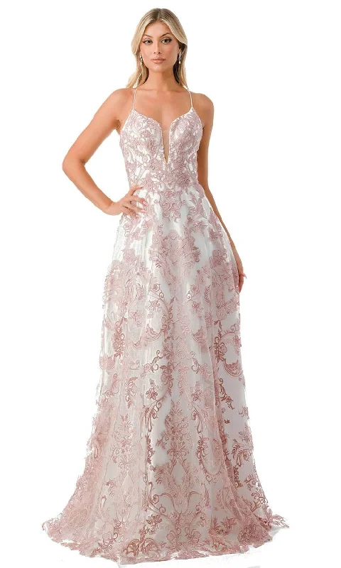 Lowest Price Aspeed Design P2208 - Embroidered A-Line Prom Dress
