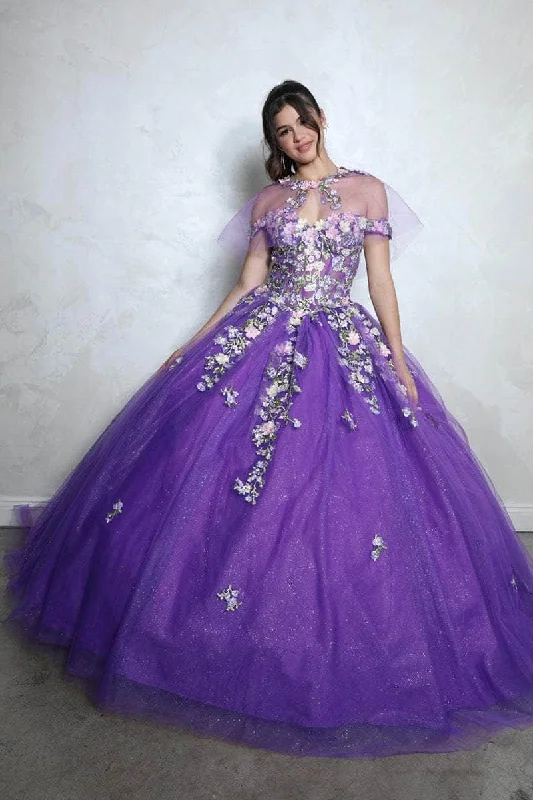 Quick Sale Eureka Fashion EK1003 - Embroidered Tulle Ballgown