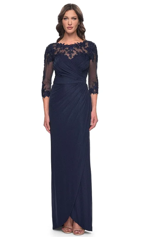 Exclusive Savings La Femme 31093 - Lace Detail Evening Dress