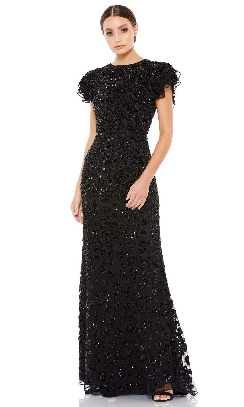 Blowout Sale Mac Duggal - 10748 Embellished Jewel Neck Junior Prom Dress