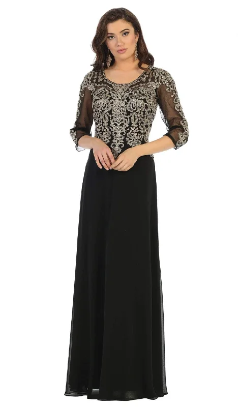 Epic Deals May Queen - MQ1670 Beaded Appliques A-Line Dress