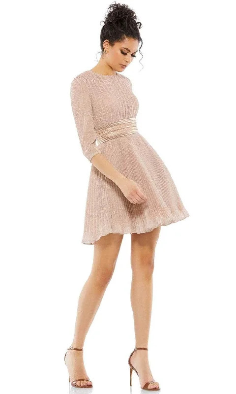 Exclusive Savings Ieena Duggal 30749 - Pleated Obi Style Cocktail Dress