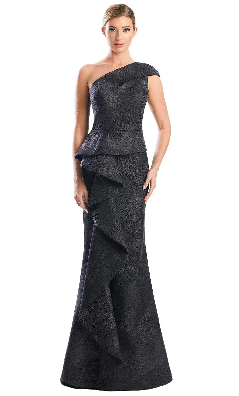 Factory Direct Sale Alexander by Daymor 1782S23 - One Shoulder Printed Trumpet Gown