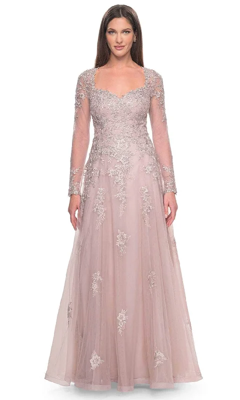 Savings Event La Femme 31937 - Illusion Sleeve Evening Dress