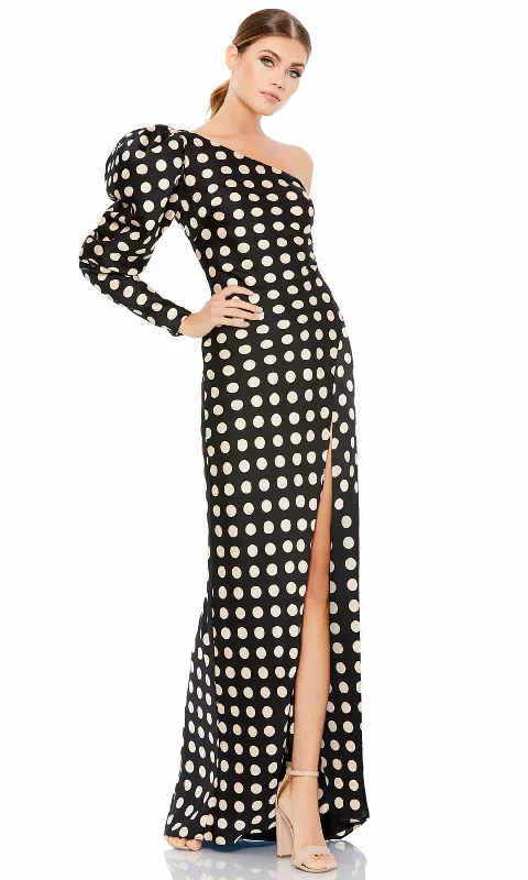 Deal of the Week Ieena Duggal - 26515 Puff Long Sleeve Polkadot Dress