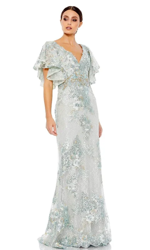 Fantastic Offers Mac Duggal Evening - 67842D Floral Lace Bell Sleeve Long Dress