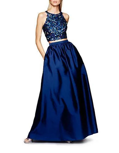 New Markdowns Adrianna Papell - Two-Piece Halter Neckline Long Dress 91922200