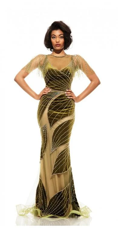 Price Rollback Johnathan Kayne 6017 Crystal Accented Jersey Dress