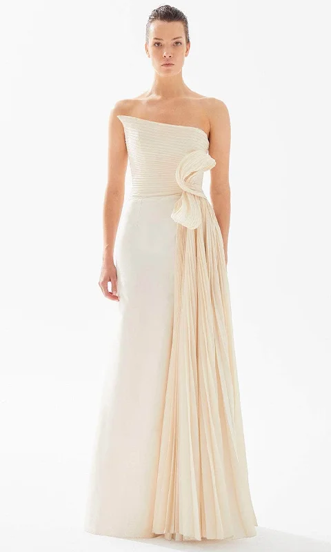 Deal of the Week Tarik Ediz 98300 - Asymmetrical Pleated Evening Gown