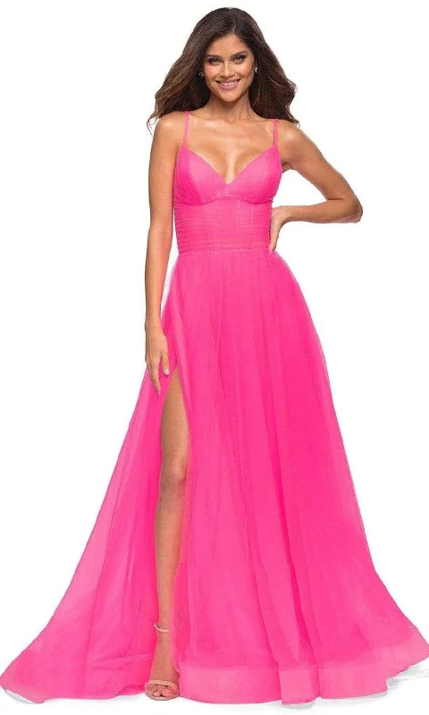 Act Now La Femme - 30472 High Waisted A-line Tulle Gown