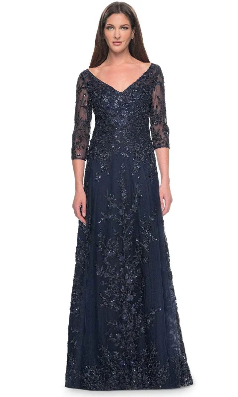 Mega Deal La Femme 31719 - Lace Sequin Formal Dress