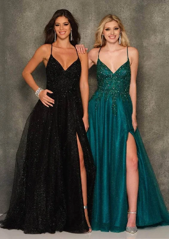 Markdown Madness Dave & Johnny A10642 - Sleeveless Open Tie-Back Prom Gown