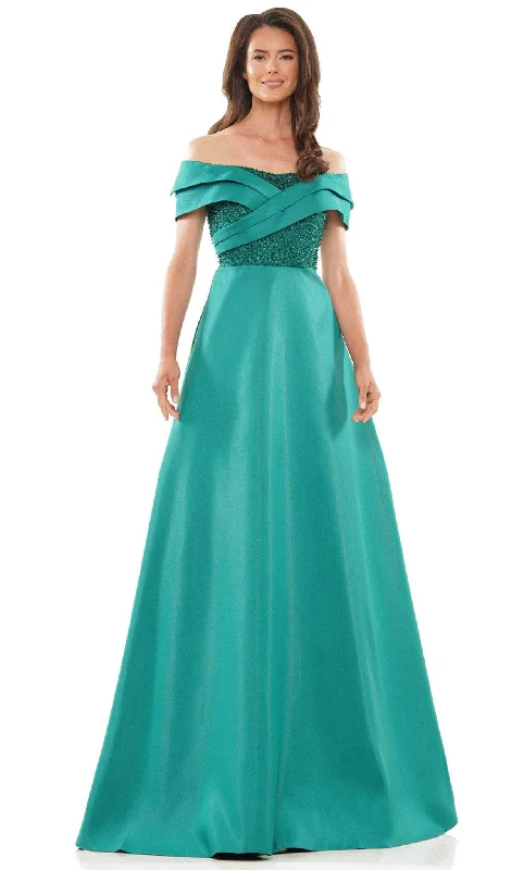 Instant Savings Rina di Montella RD2812 - Pleated Off-Shoulder Formal Dress