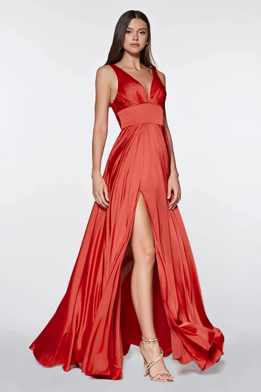 Can't Miss Ladivine 7469 A-Line Satin Dress