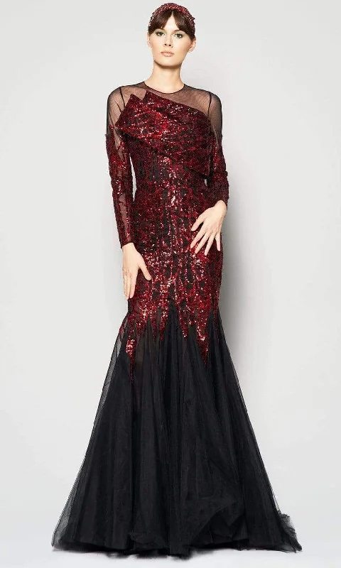 Deal Explosion MNM Couture - N0362 Sequined Mermaid Creative Dress