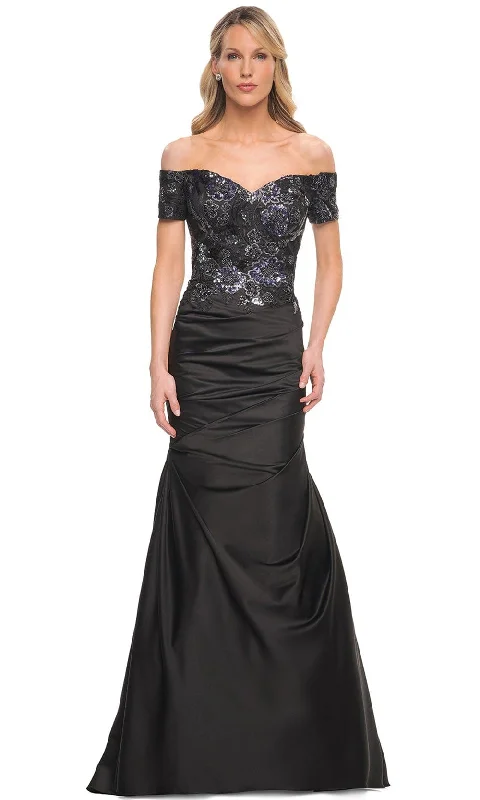 Online Exclusive La Femme 30404 - Long Trumpet Mother of the Bride Dress
