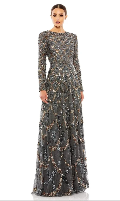 Loyalty Reward Mac Duggal - 5496 Long Sleeve Sequin Mother of the Bride Gown