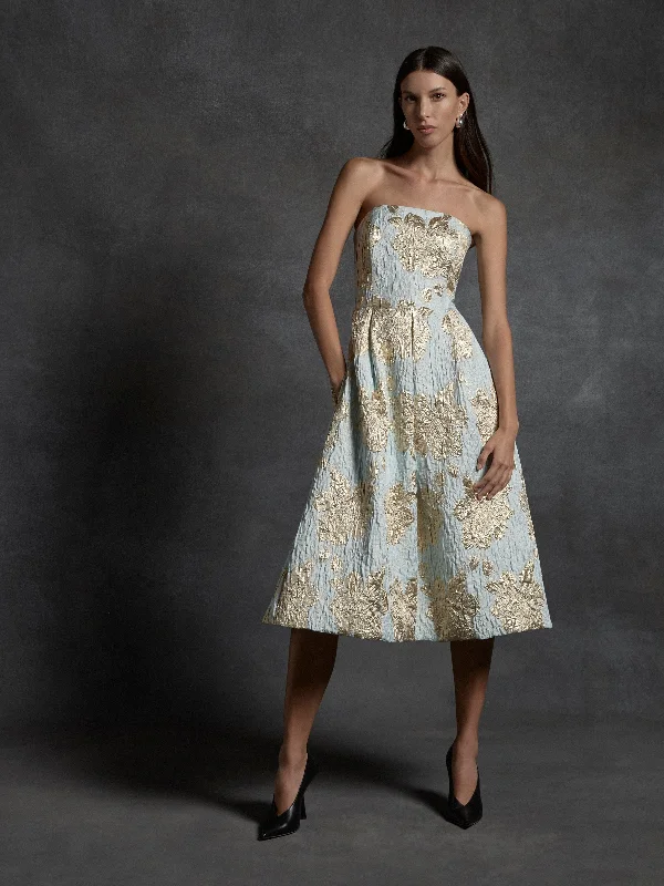 Best Bargains Cressida Strapless - Blue/Cream
