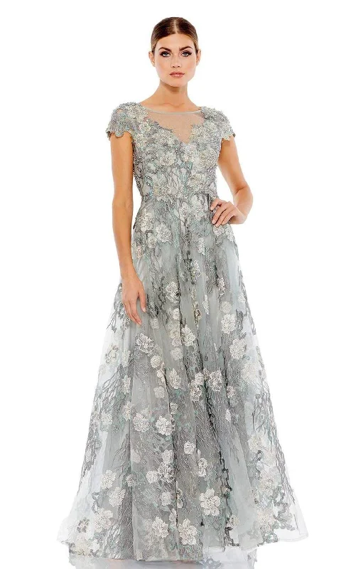 Online Only Mac Duggal - 20294 Modest Floral Mother of the Bride A-line Dress