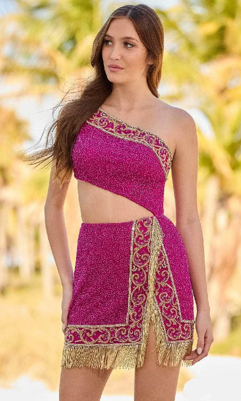 Now or Never Amarra 94292 - One-Sleeve Beaded Cocktail Dress