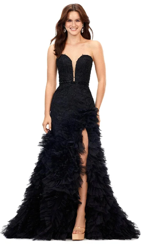 Reduced Prices Ashley Lauren 11377 - Sweetheart Ruffled Trumpet Gown