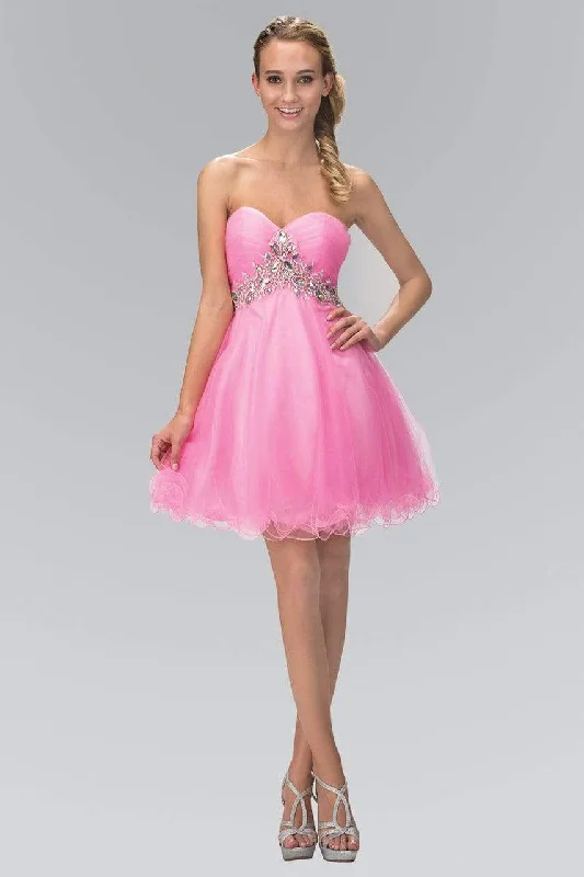 Great Bargains Elizabeth K - GS1139 Jeweled Ruched Sweetheart Tulle A-line Dress