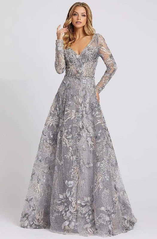 Big Savings Mac Duggal Evening - 20214D Illusion Long Sleeve Mother of the Bride Gown