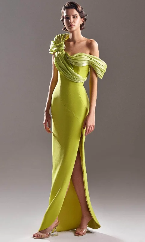 Hurry In MNM Couture G1518 - Draped Asymmetric Evening Dress