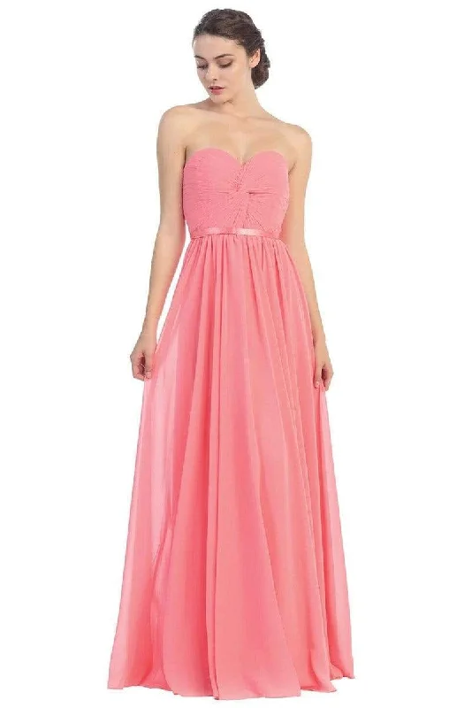 Hurry In Eureka Fashion - 2611 Strapless Chiffon A-line Dress