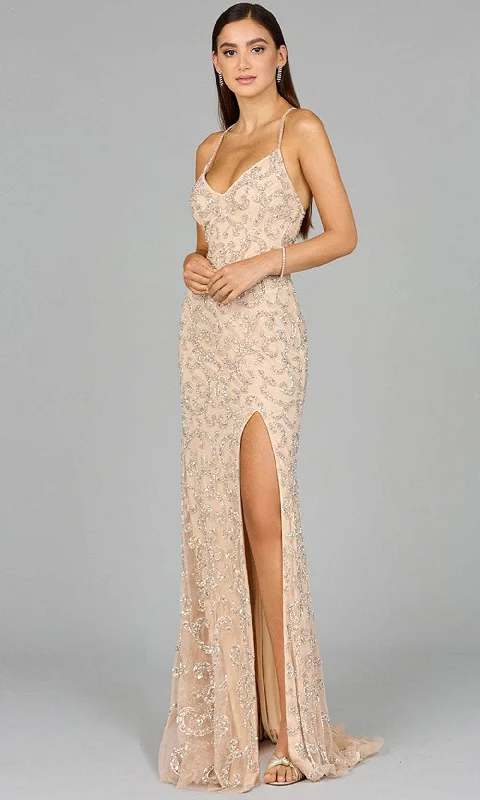 Today Only Lara Dresses 9950 - Spaghetti Strap Beaded Evening Dress