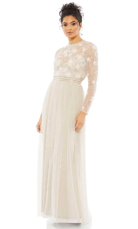 Flash Deals Mac Duggal 9132 - Modest Flowy A-line Heavenly Gown